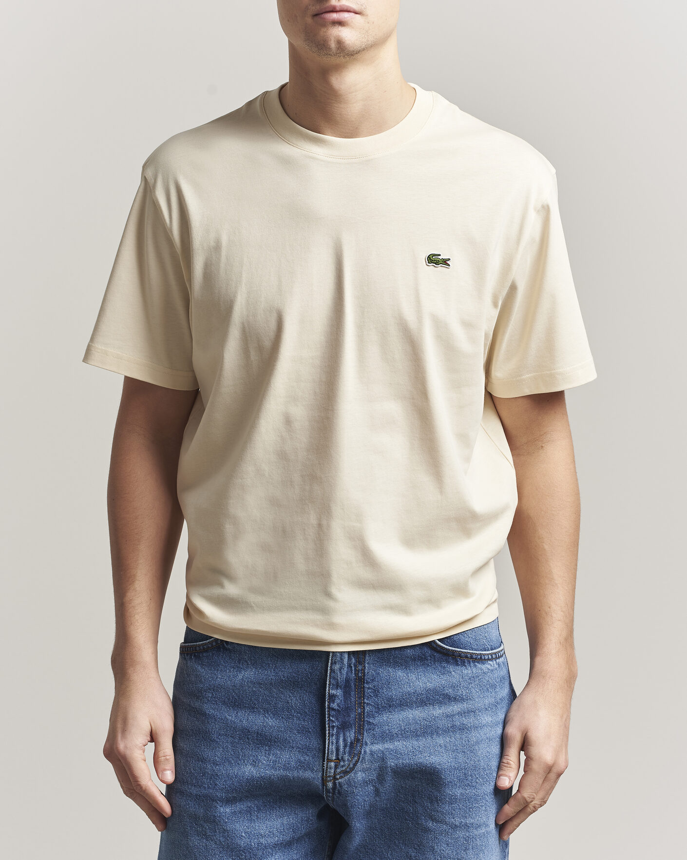 Mies | T-paidat | Lacoste | Crew Neck T-Shirt Naturel Clair