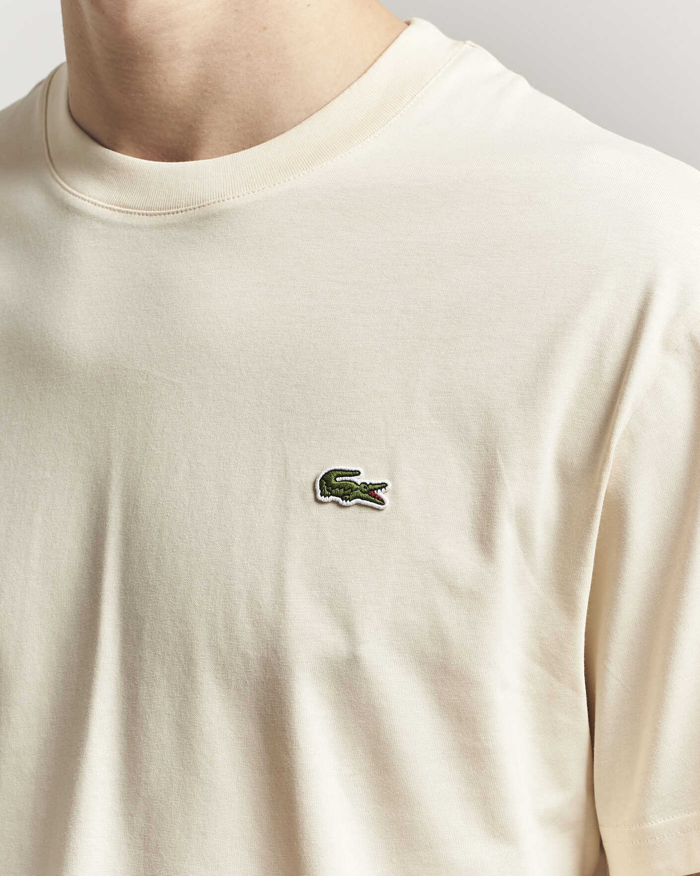 Mies | T-paidat | Lacoste | Crew Neck T-Shirt Naturel Clair