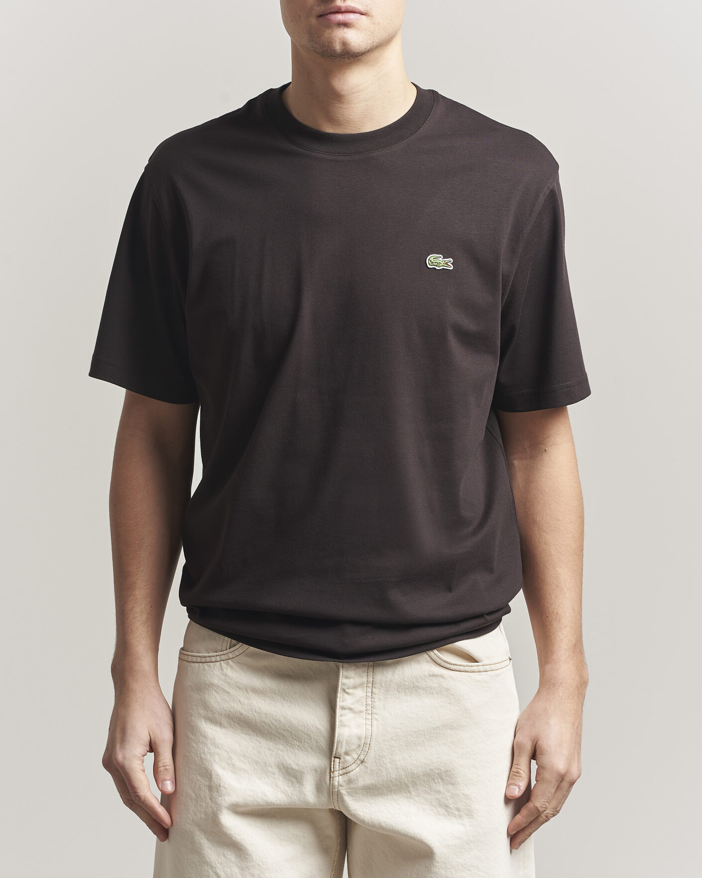 Mies | T-paidat | Lacoste | Crew Neck T-Shirt Buffle Brown