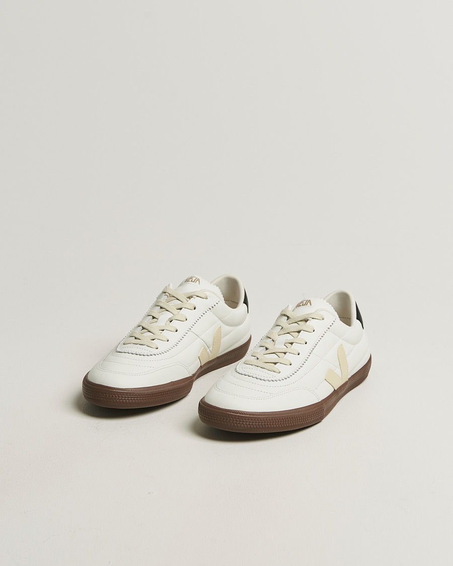 Mies | Tennarit | Veja | Panenka Leather Sneaker White/Black Bark