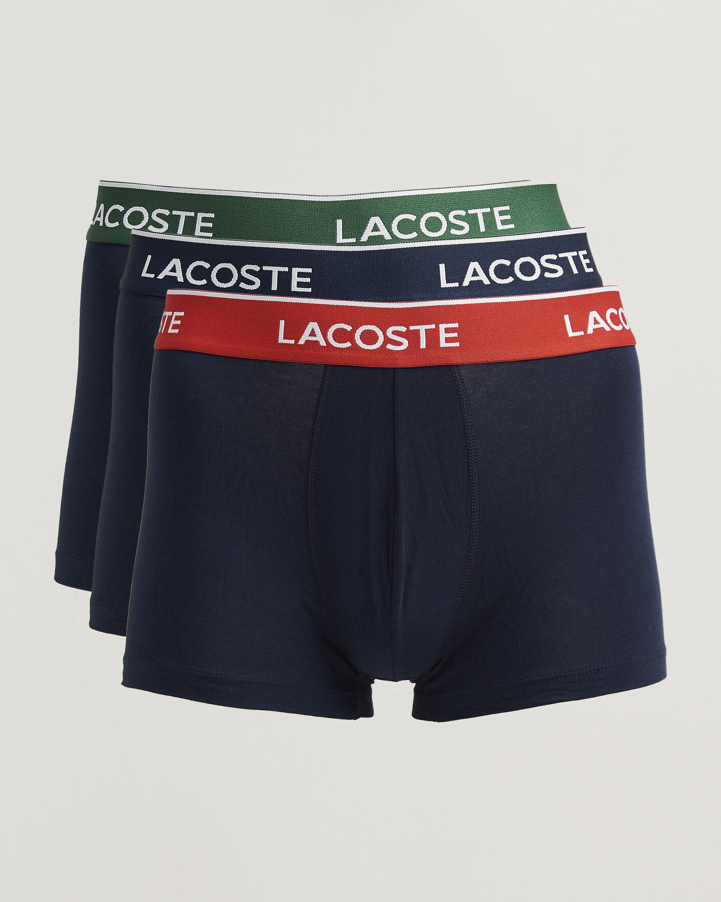 Mies | Alusvaatteet | Lacoste | 3-Pack Stretch Cotton Trunks Navy Blue