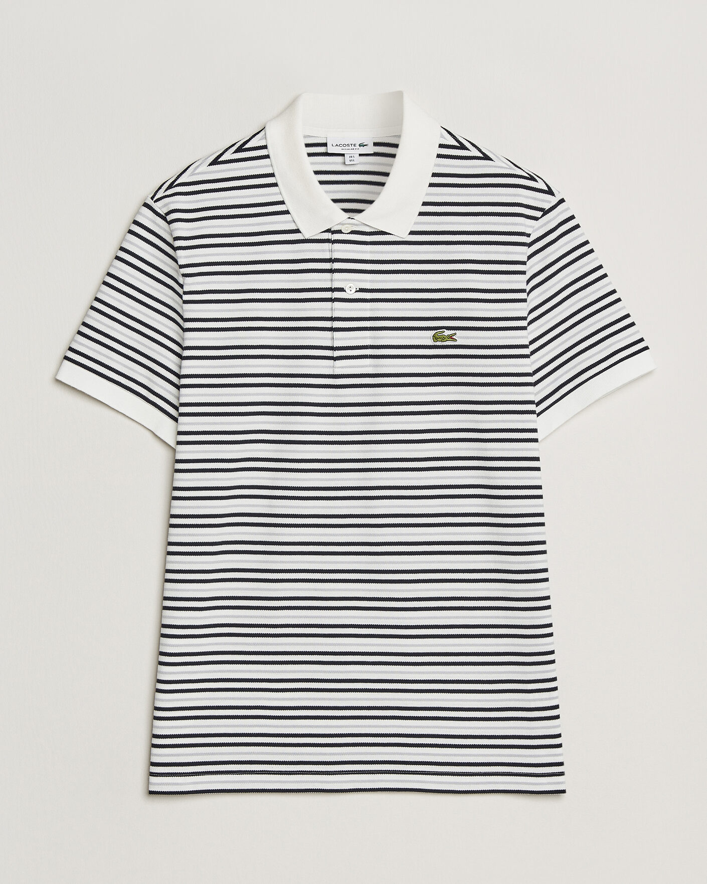 Mies | Pikeet | Lacoste | Original Striped Polo Piké Blackbird/Flour