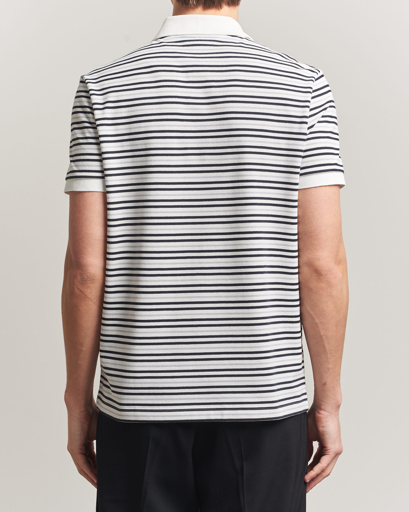 Mies | Pikeet | Lacoste | Original Striped Polo Piké Blackbird/Flour