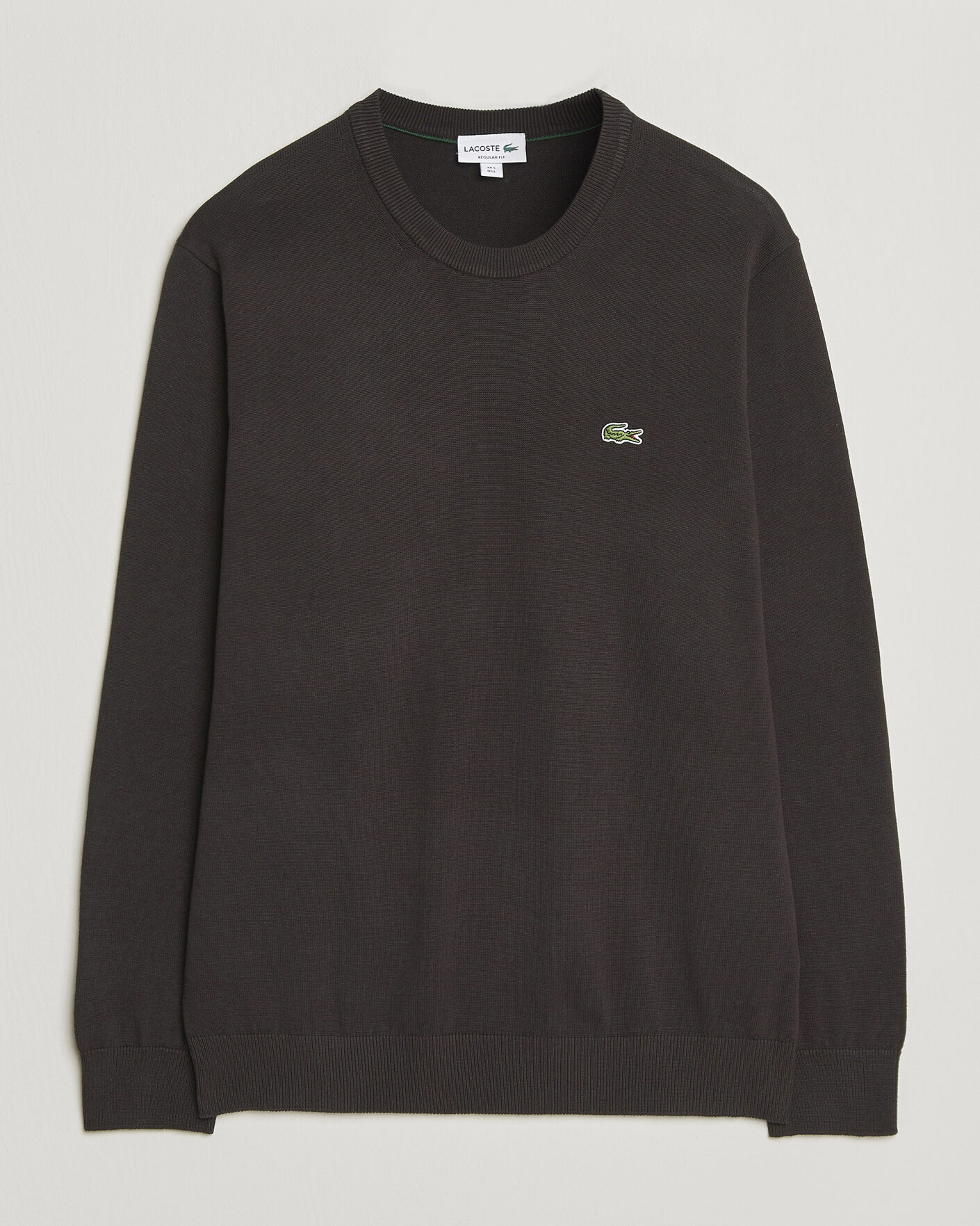 Mies | Puserot | Lacoste | Cotton Knitted Sweater Buffalo Brown