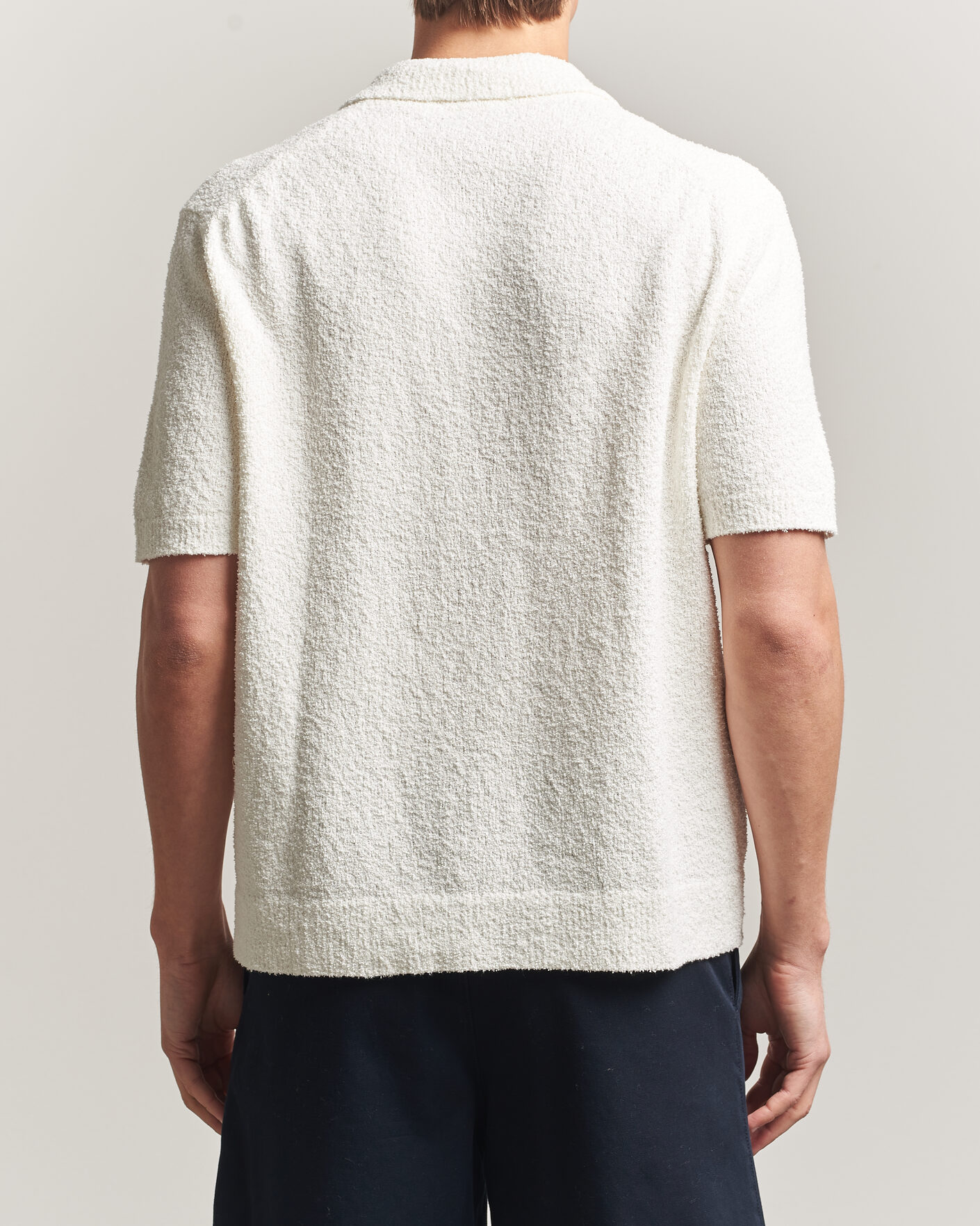 Mies | Pikeet | Lacoste | Cotton Bouclé Open Collar Polo Flour