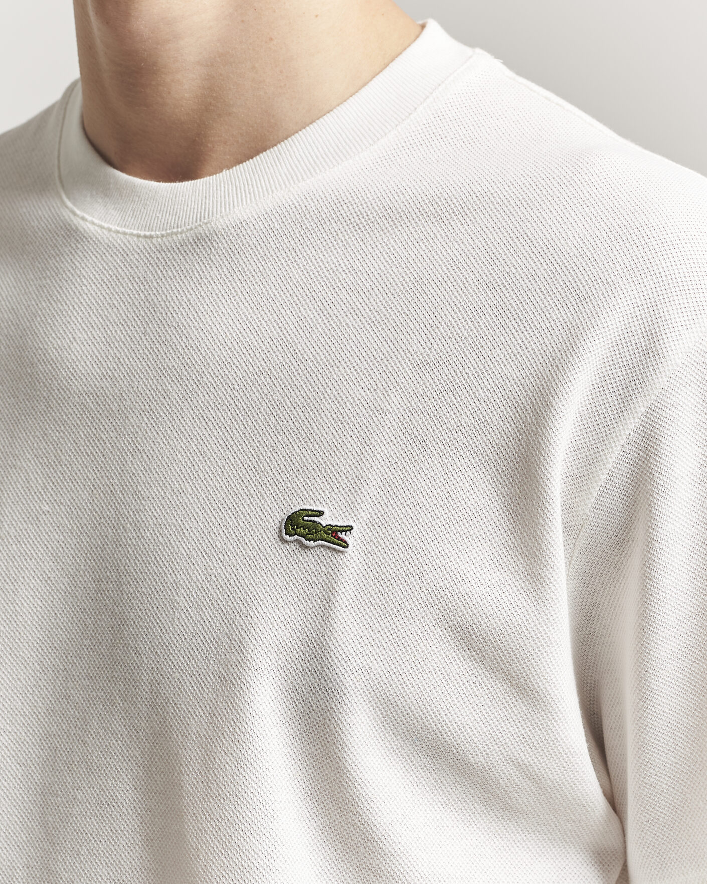 Mies | T-paidat | Lacoste | Cotton/Linen Pique T-Shirt Flour