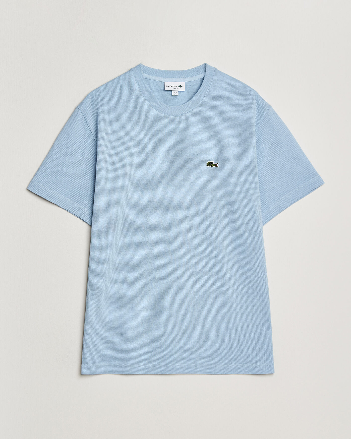 Mies | T-paidat | Lacoste | Cotton/Linen Pique T-Shirt Light Blue