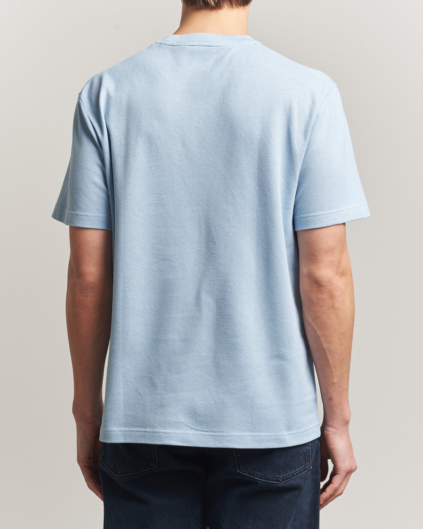 Mies | T-paidat | Lacoste | Cotton/Linen Pique T-Shirt Light Blue