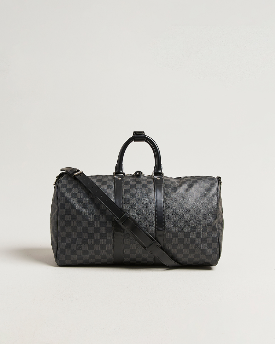 Mies | Pre-Owned & Vintage Bags | Louis Vuitton Pre-Owned | Keepall Bandouliére 45 Damier Graphite