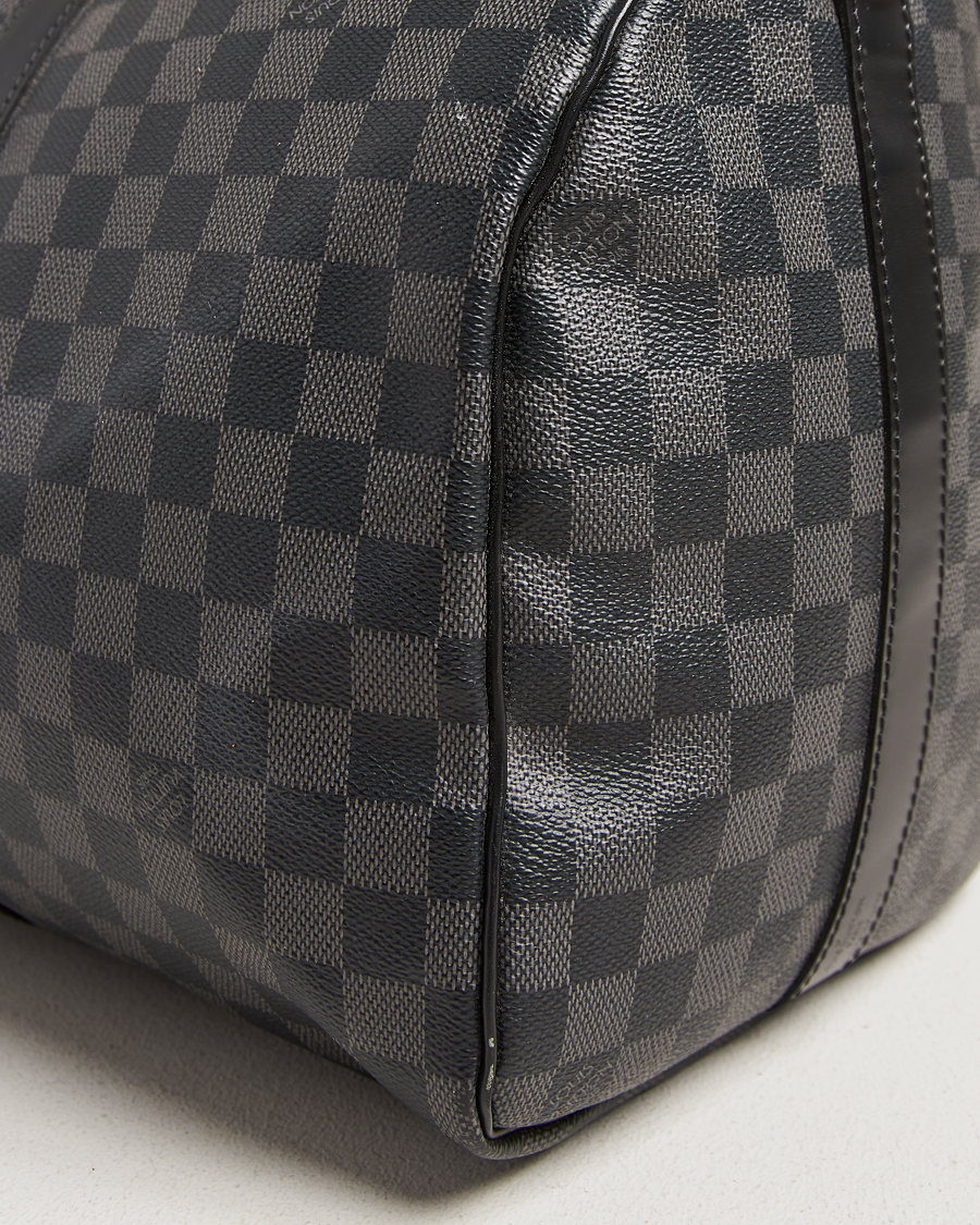 Mies | Pre-Owned & Vintage Bags | Louis Vuitton Pre-Owned | Keepall Bandouliére 45 Damier Graphite