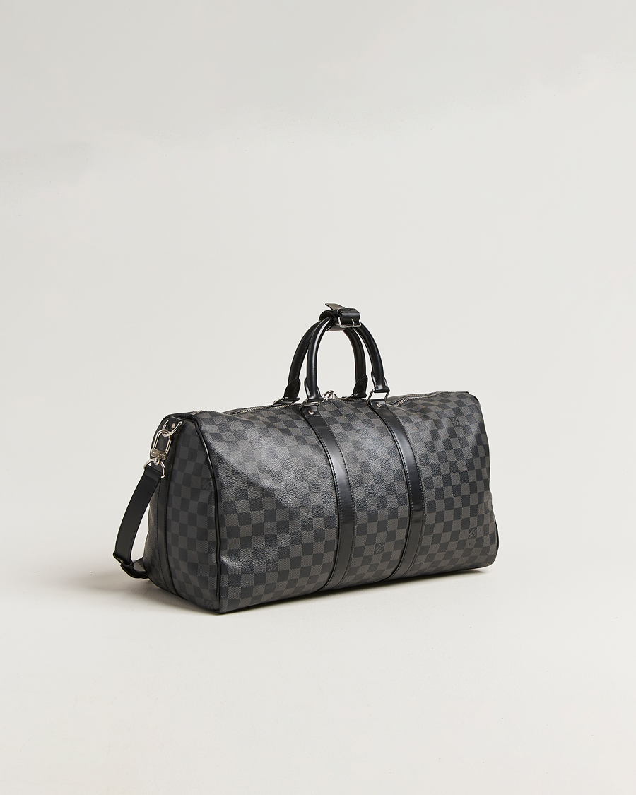 Mies | Pre-Owned & Vintage Bags | Louis Vuitton Pre-Owned | Keepall Bandouliére 45 Damier Graphite