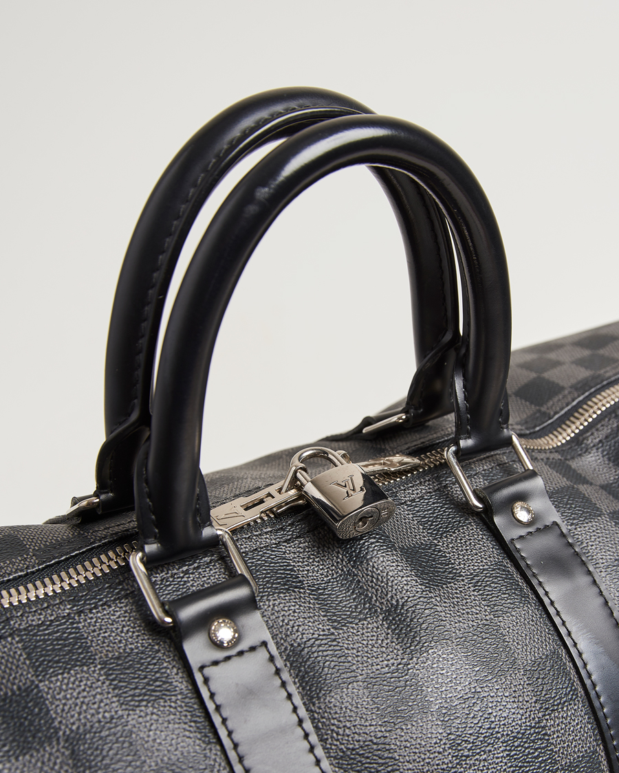 Mies | Pre-Owned & Vintage Bags | Louis Vuitton Pre-Owned | Keepall Bandouliére 45 Damier Graphite
