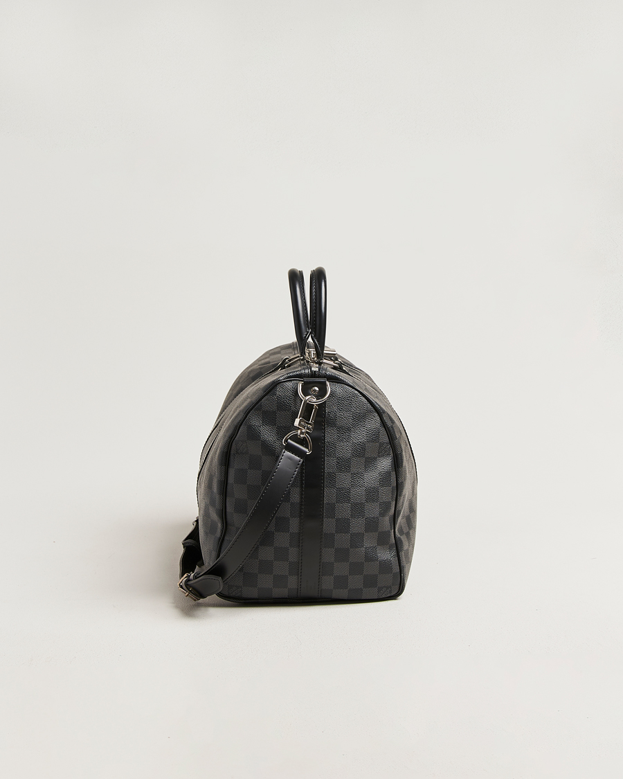 Mies | Pre-Owned & Vintage Bags | Louis Vuitton Pre-Owned | Keepall Bandouliére 45 Damier Graphite