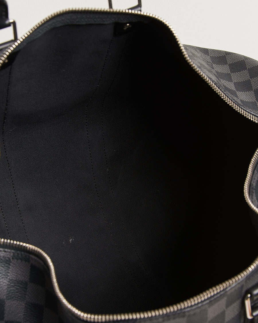 Mies | Pre-Owned & Vintage Bags | Louis Vuitton Pre-Owned | Keepall Bandouliére 45 Damier Graphite