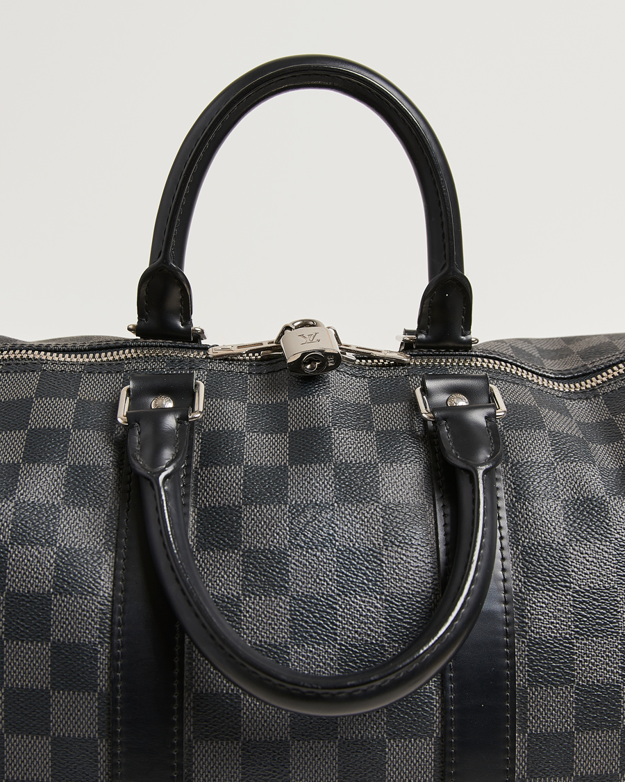 Mies | Pre-Owned & Vintage Bags | Louis Vuitton Pre-Owned | Keepall Bandouliére 45 Damier Graphite