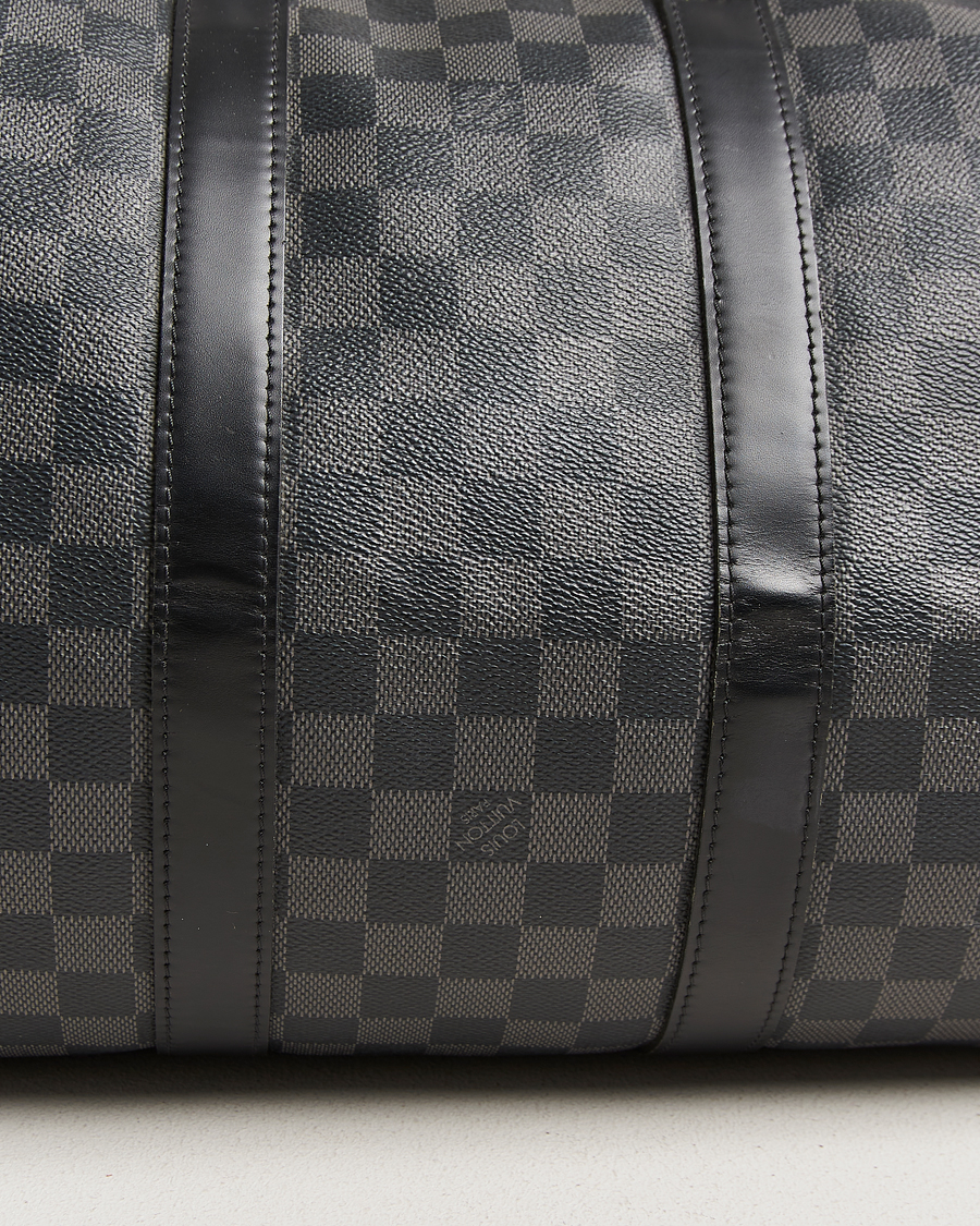 Mies | Pre-Owned & Vintage Bags | Louis Vuitton Pre-Owned | Keepall Bandouliére 45 Damier Graphite