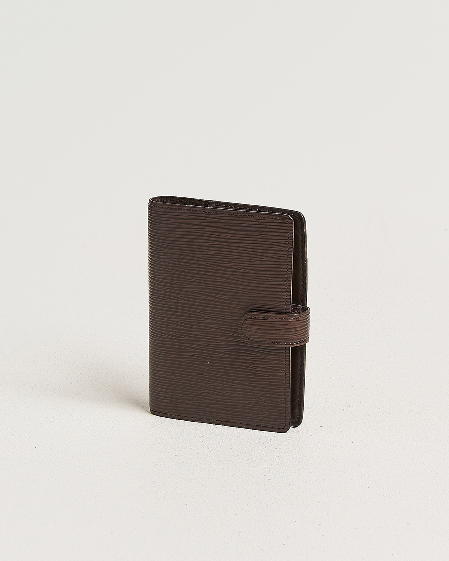 Mies | Pre-Owned & Vintage Bags | Louis Vuitton Pre-Owned | Small Ring Agenda Cover Epi Leather Brown