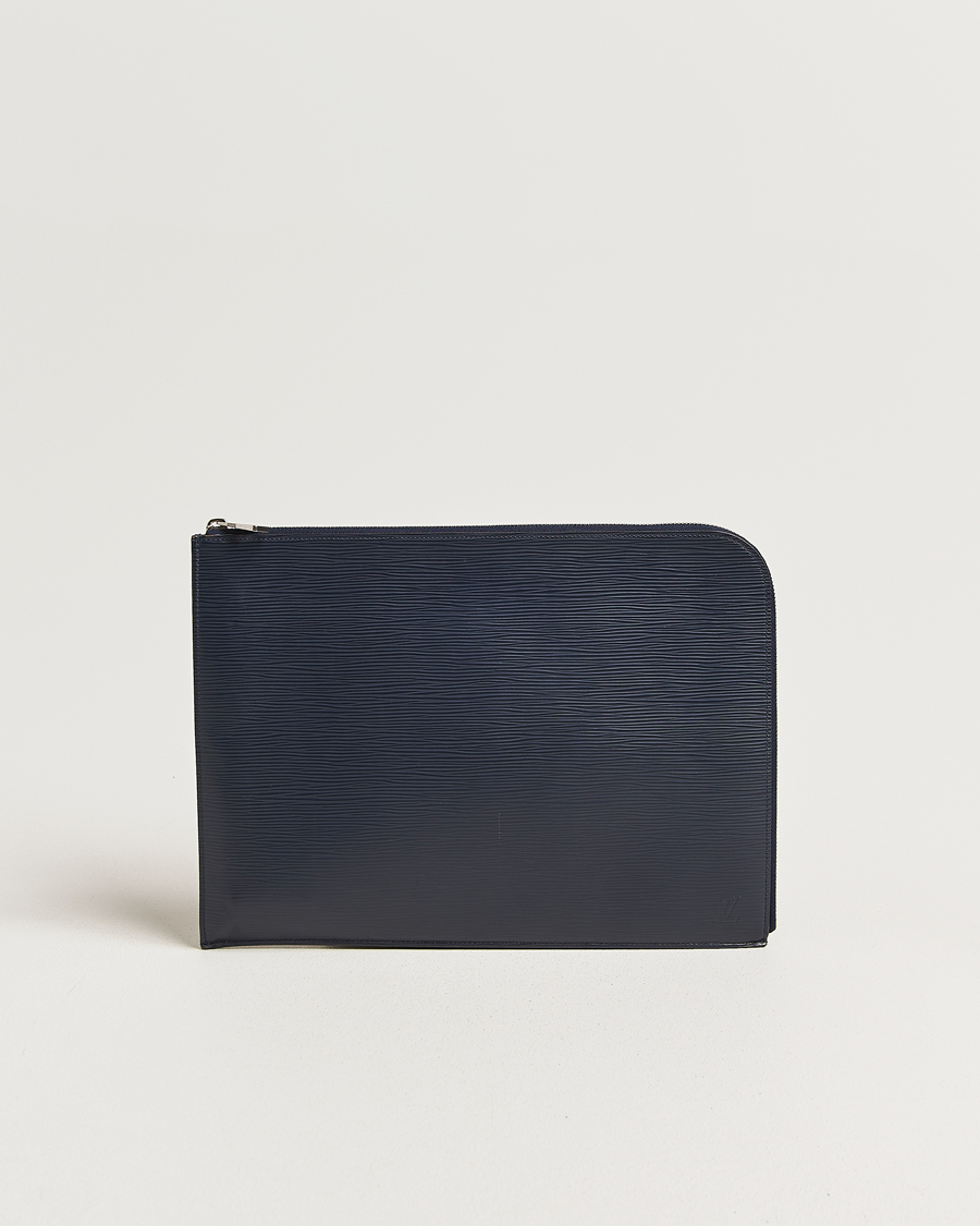 Mies | Pre-Owned & Vintage Bags | Louis Vuitton Pre-Owned | Porte Documents Epi Leather Navy