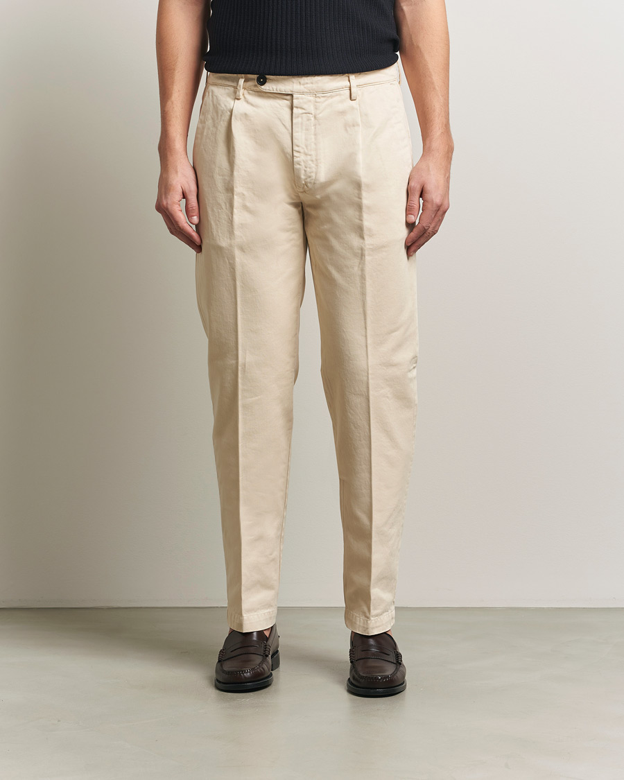 Mies | Housut | Massimo Alba | Ionio Cotton Trousers Light Beige