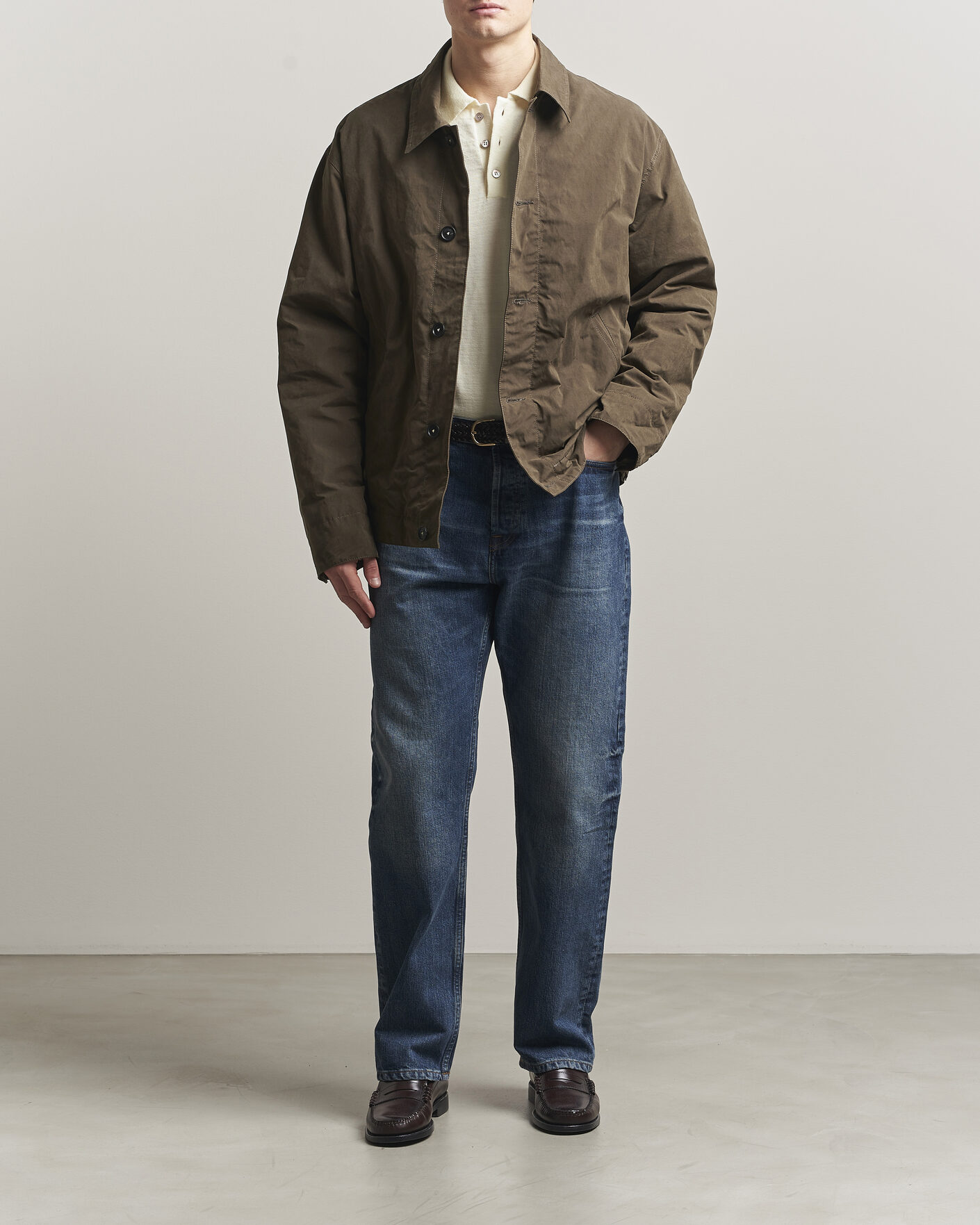 Mies | Takit | Massimo Alba | Lined Cotton Bomber Jacket Hunter