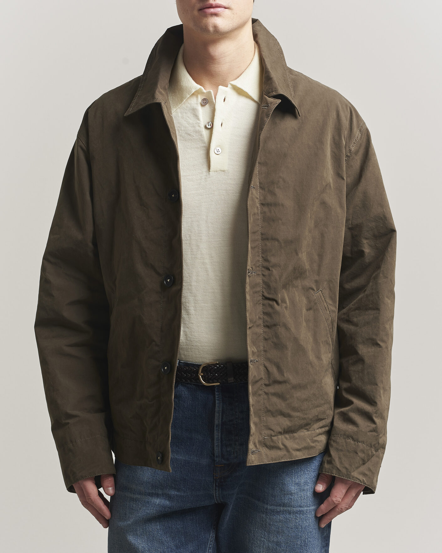 Mies | Takit | Massimo Alba | Lined Cotton Bomber Jacket Hunter