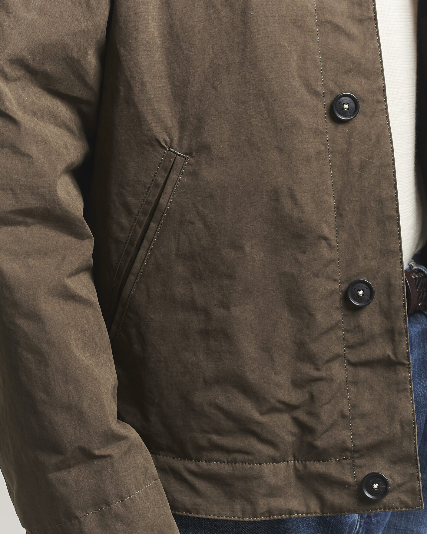 Mies | Takit | Massimo Alba | Lined Cotton Bomber Jacket Hunter