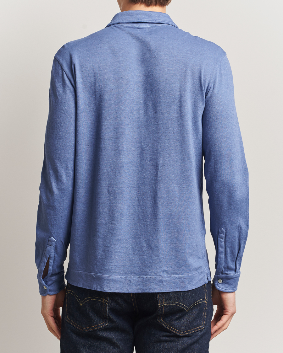 Mies | Pikeet | Massimo Alba | Raya Cotton/Linen Long Sleeve Polo Tulip