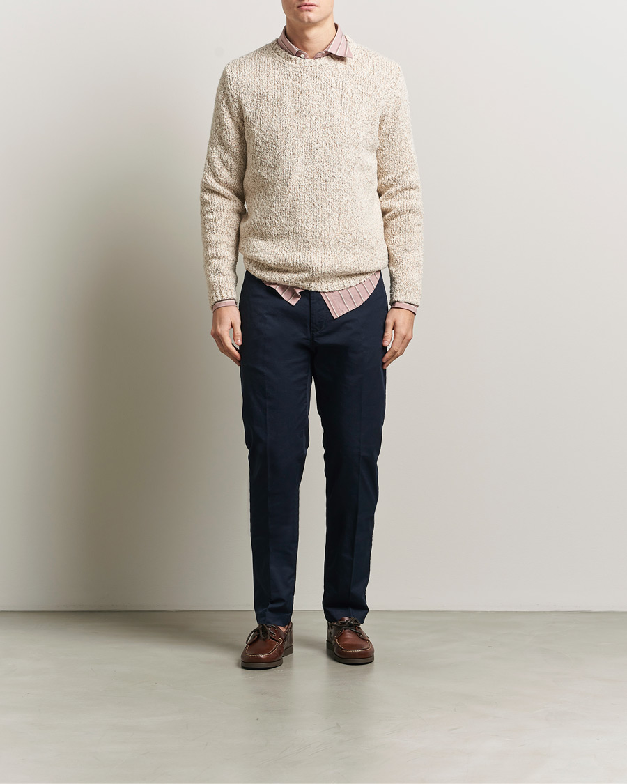 Mies | Puserot | Massimo Alba | Cotton Boucle Sweater Bronze