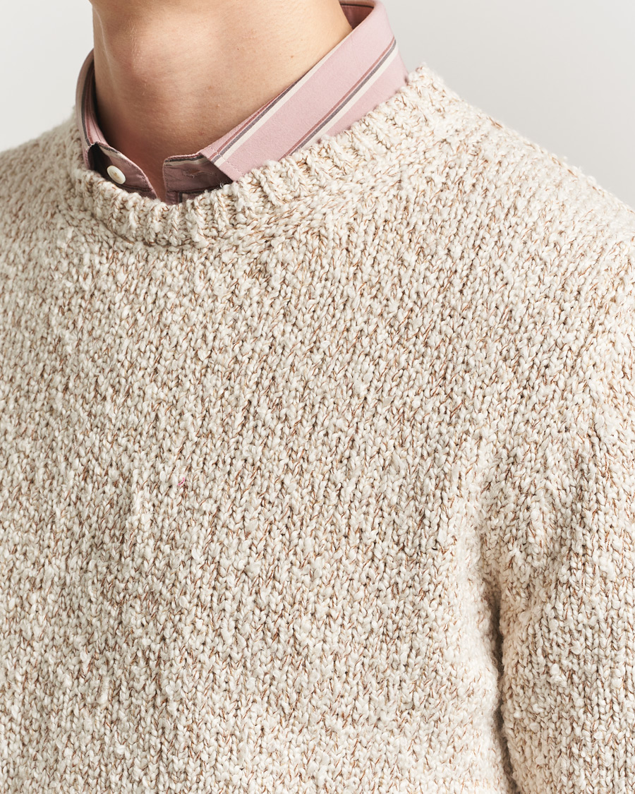 Mies | Puserot | Massimo Alba | Cotton Boucle Sweater Bronze