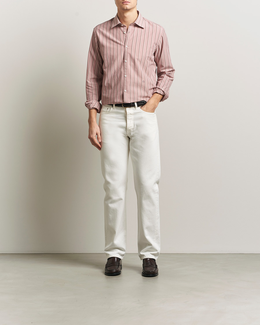 Mies | Kauluspaidat | Massimo Alba | Genova Striped Shirt Old Rose