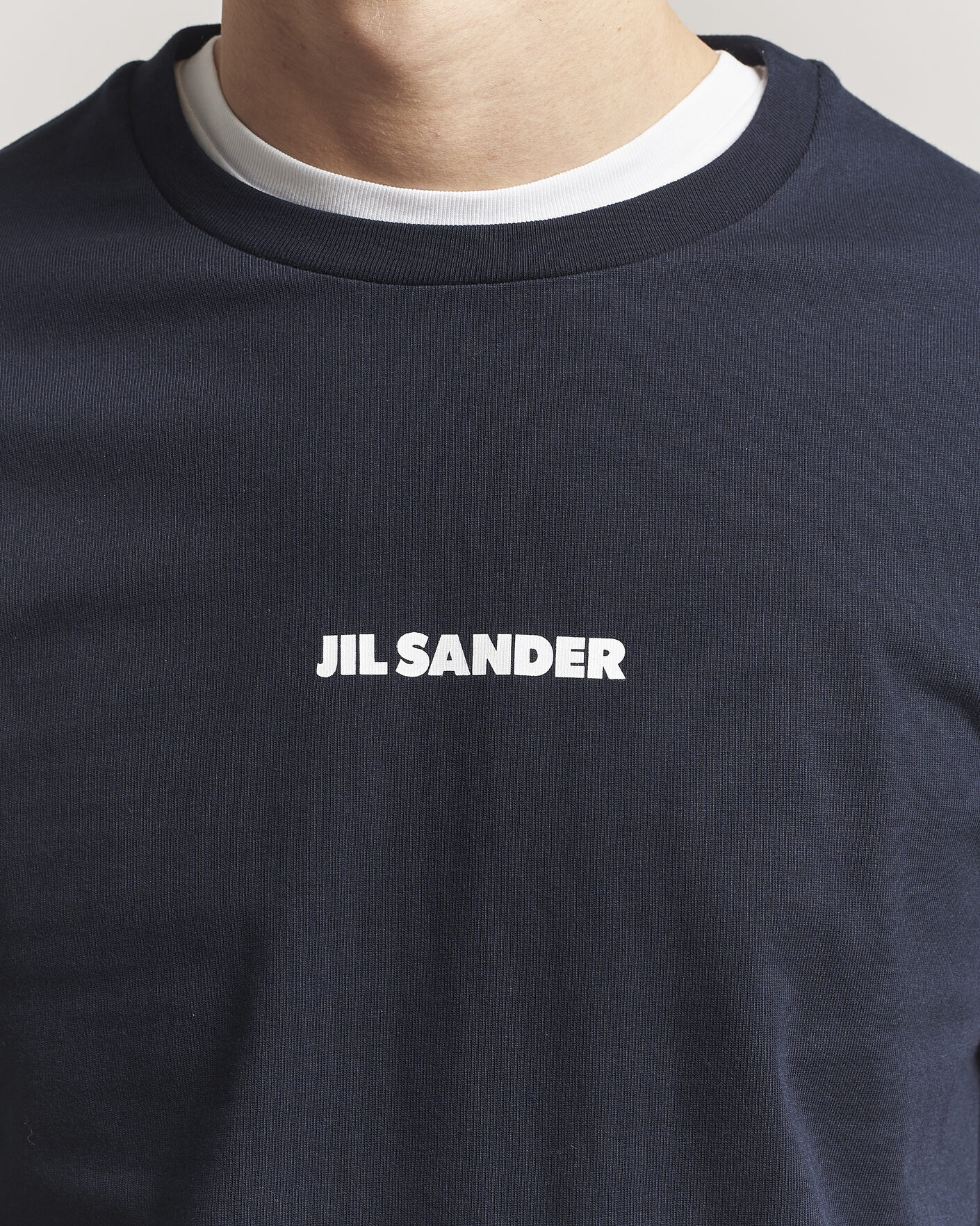 Mies | T-paidat | Jil Sander | Long Sleeve Logo T-Shirt Navy