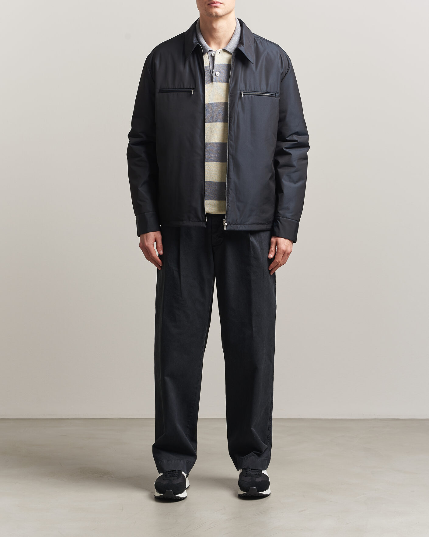 Mies | Takit | Jil Sander | Nylon Zip Jacket Navy