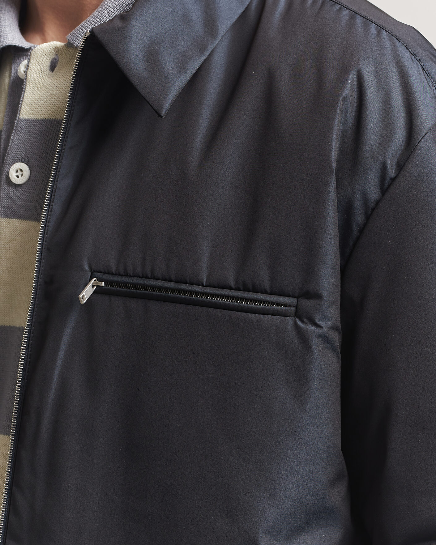 Mies | Takit | Jil Sander | Nylon Zip Jacket Navy