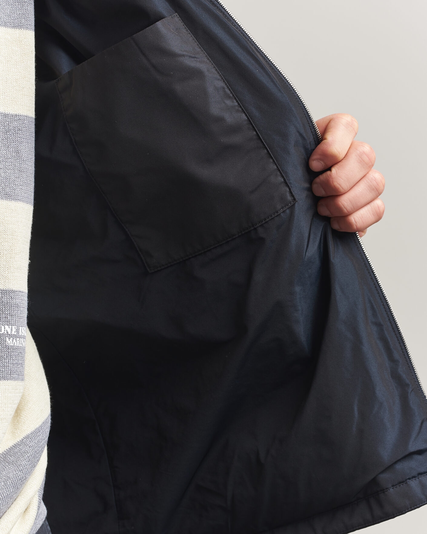 Mies | Takit | Jil Sander | Nylon Zip Jacket Navy