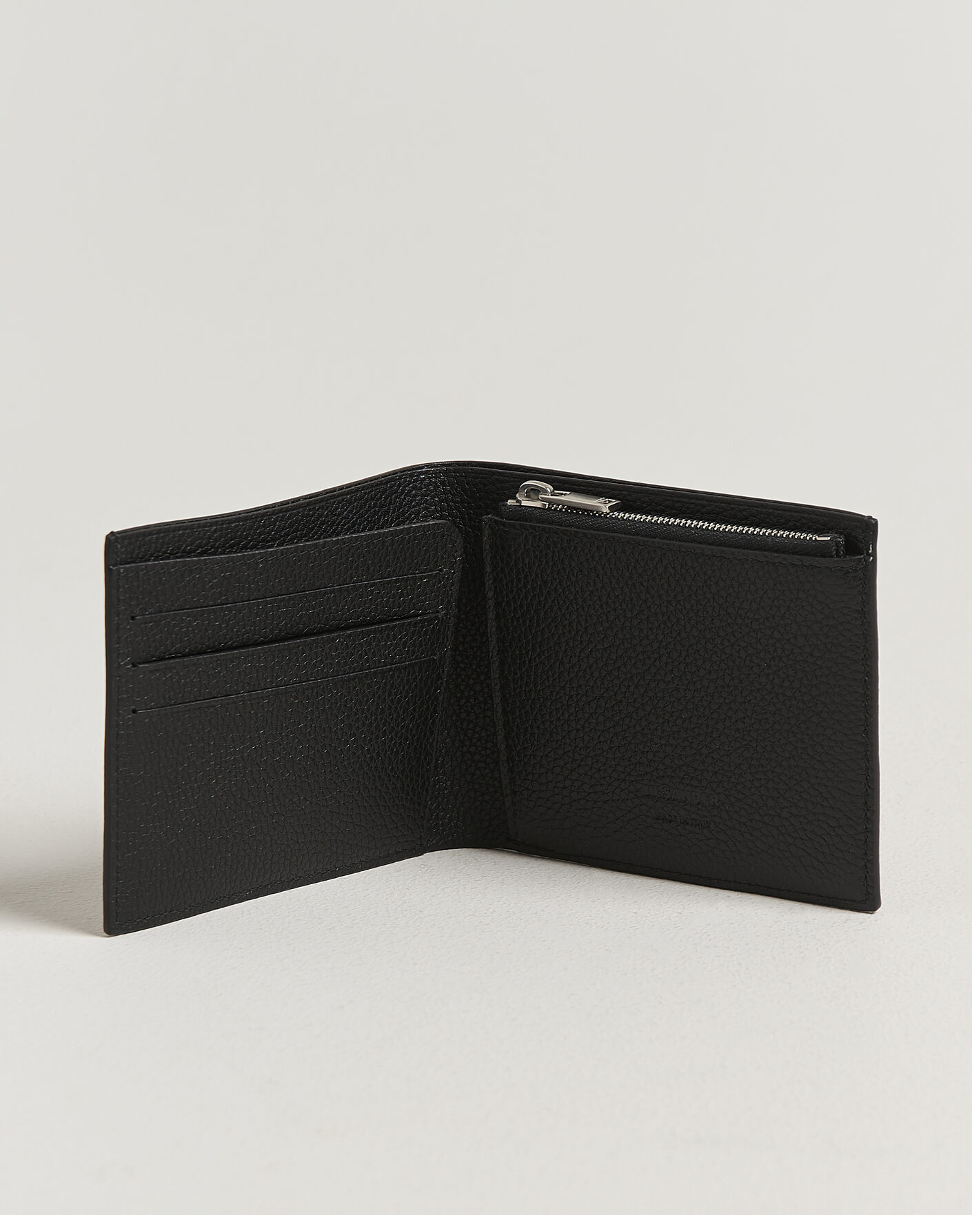 Mies | Lompakot | Jil Sander | Grain Leather Zip Wallet Black