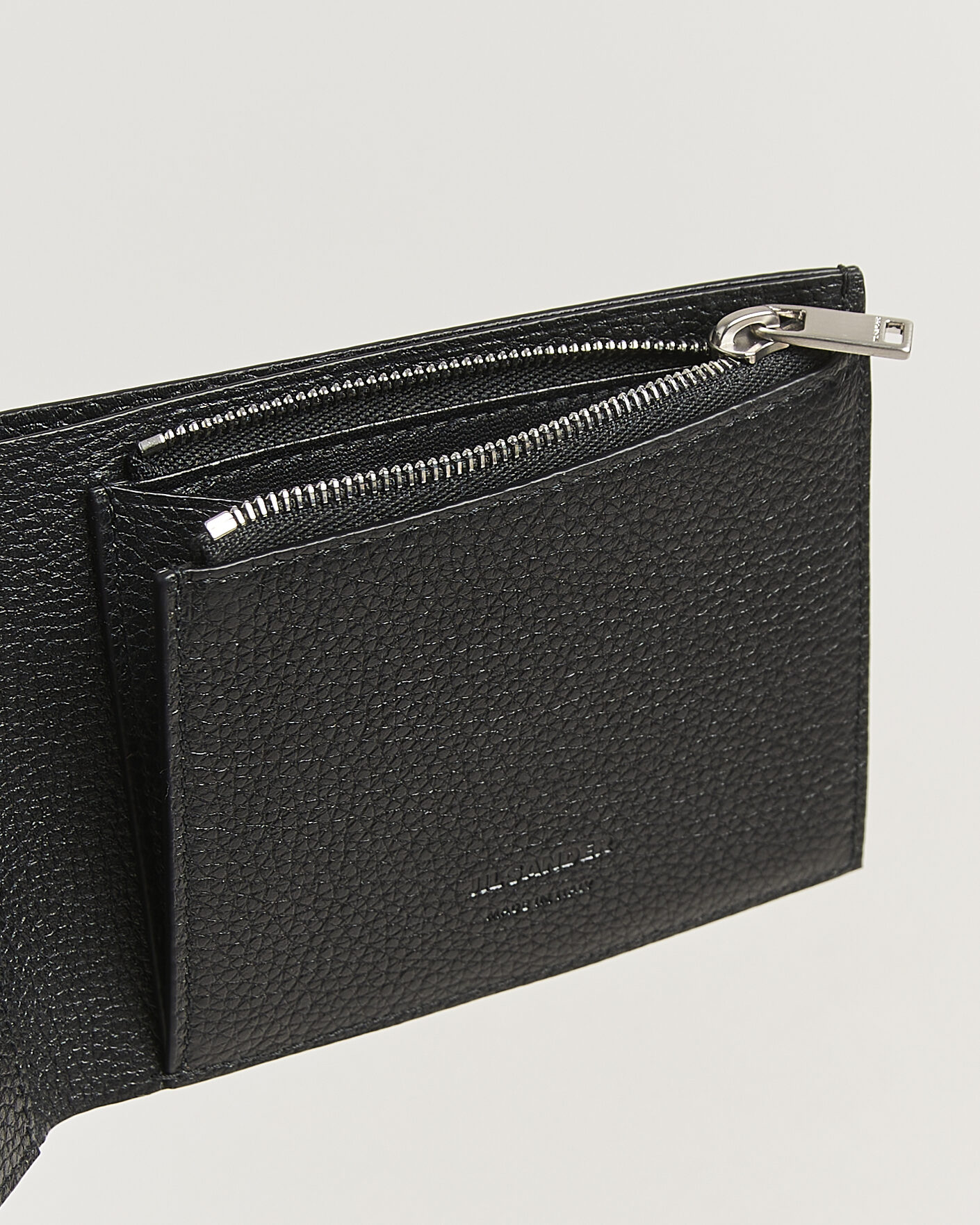 Mies | Lompakot | Jil Sander | Grain Leather Zip Wallet Black
