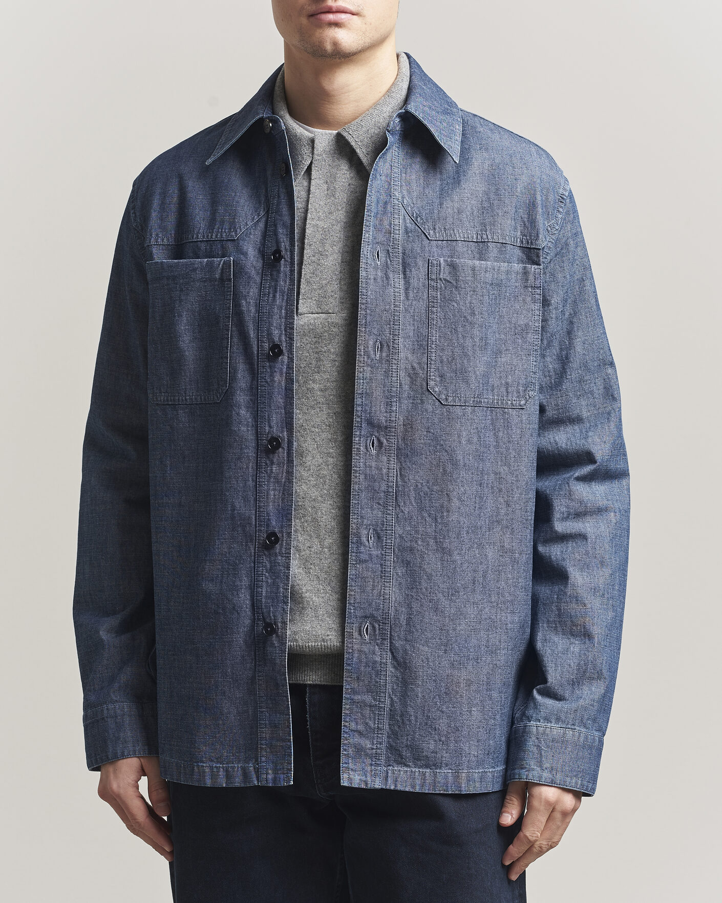 Mies | Kauluspaidat | Jil Sander | Denim Overshirt Indigo Blue