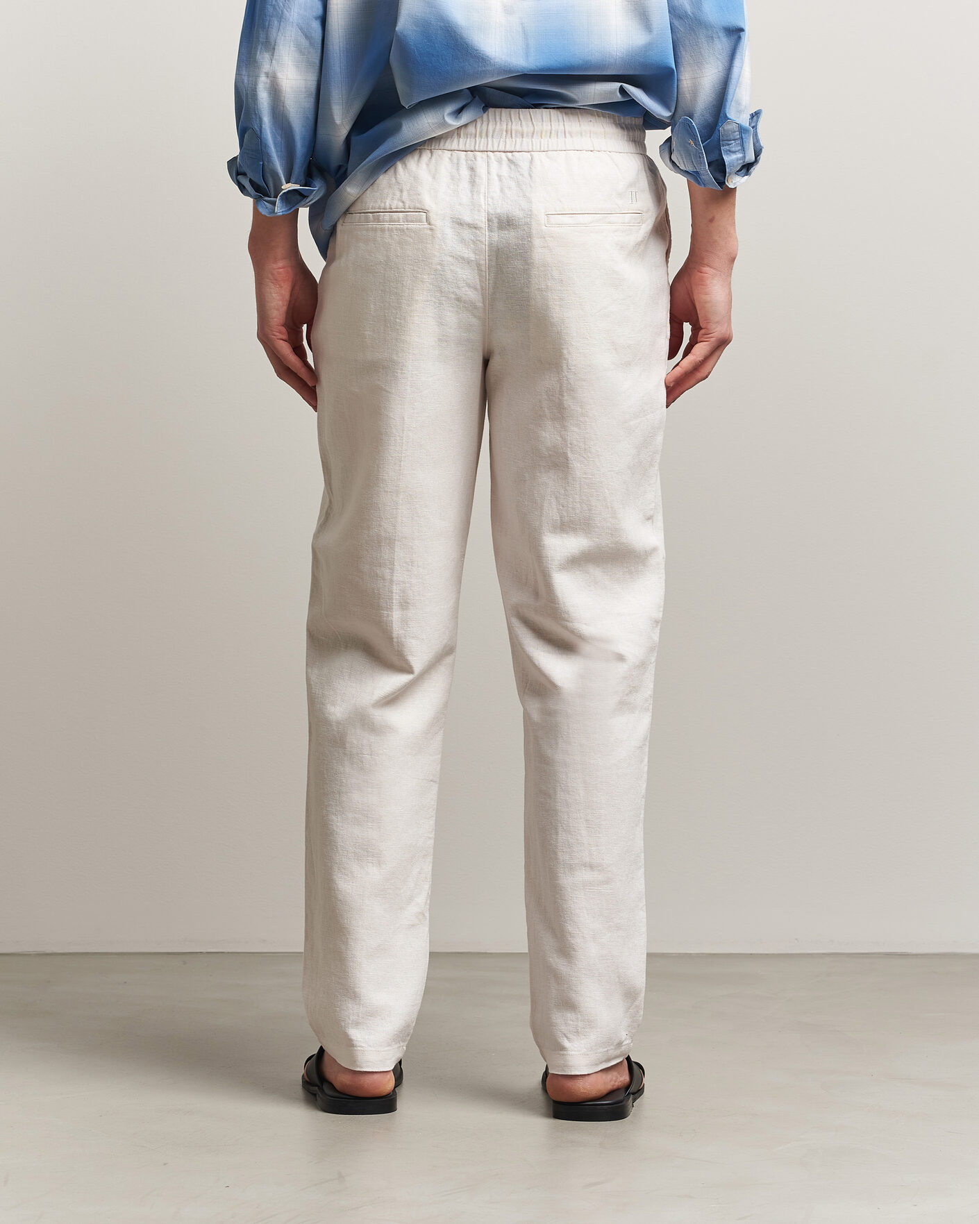 Mies | Housut | LES DEUX | Patrick Heavy Linen/Cotton Pants Eggnog White
