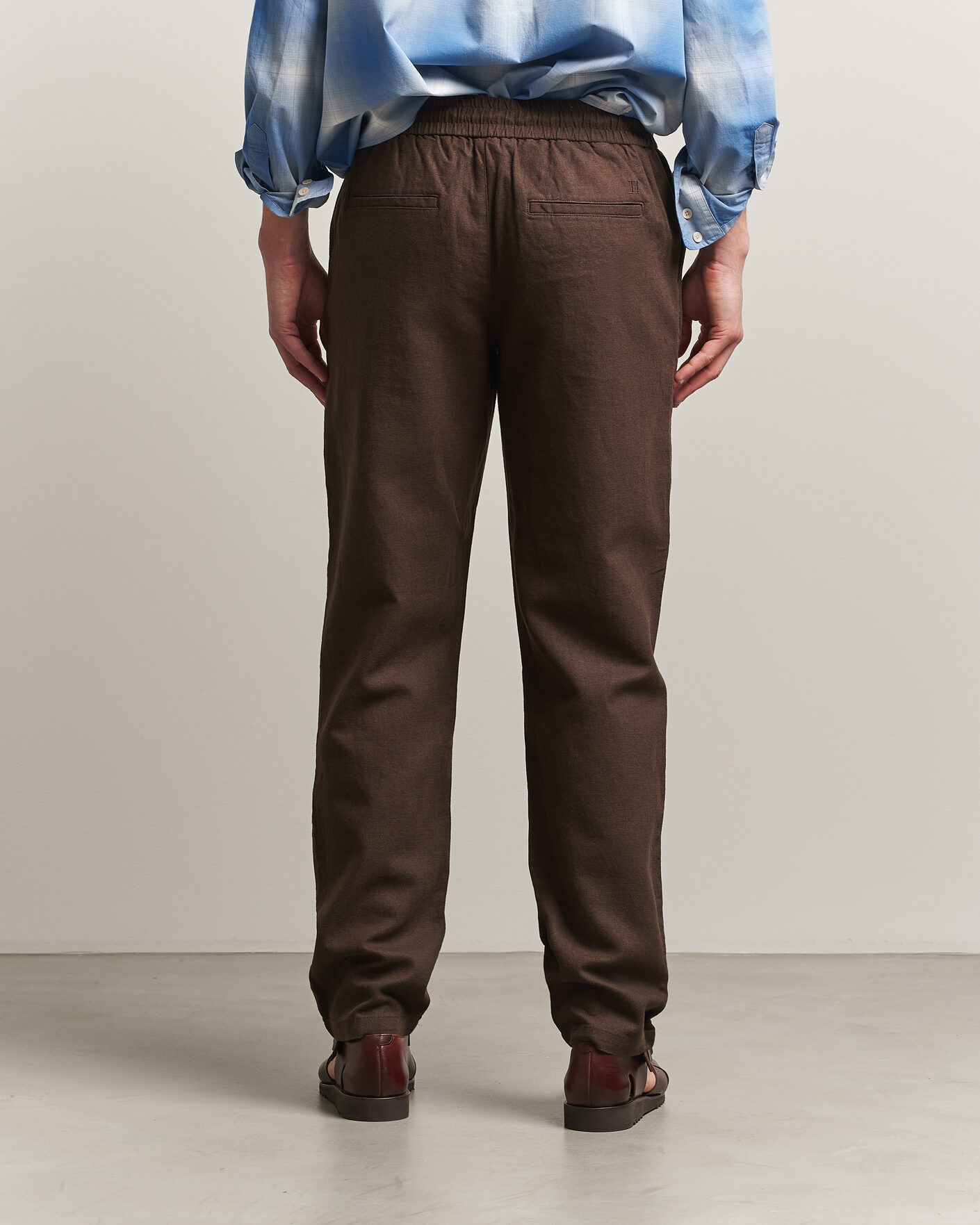 Mies | Housut | LES DEUX | Patrick Heavy Linen/Cotton Pants Brown