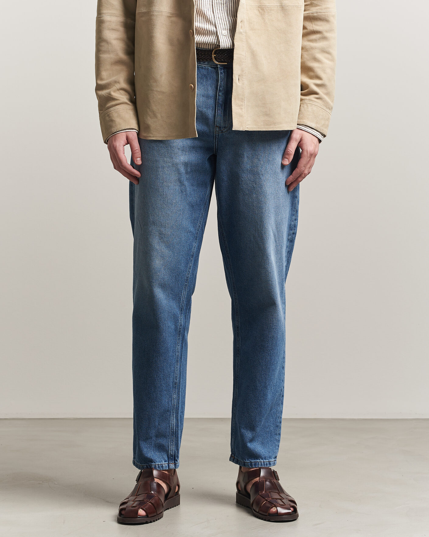 Mies | Housut | LES DEUX | Ryder Washed Jeans Medium Indigo Blue