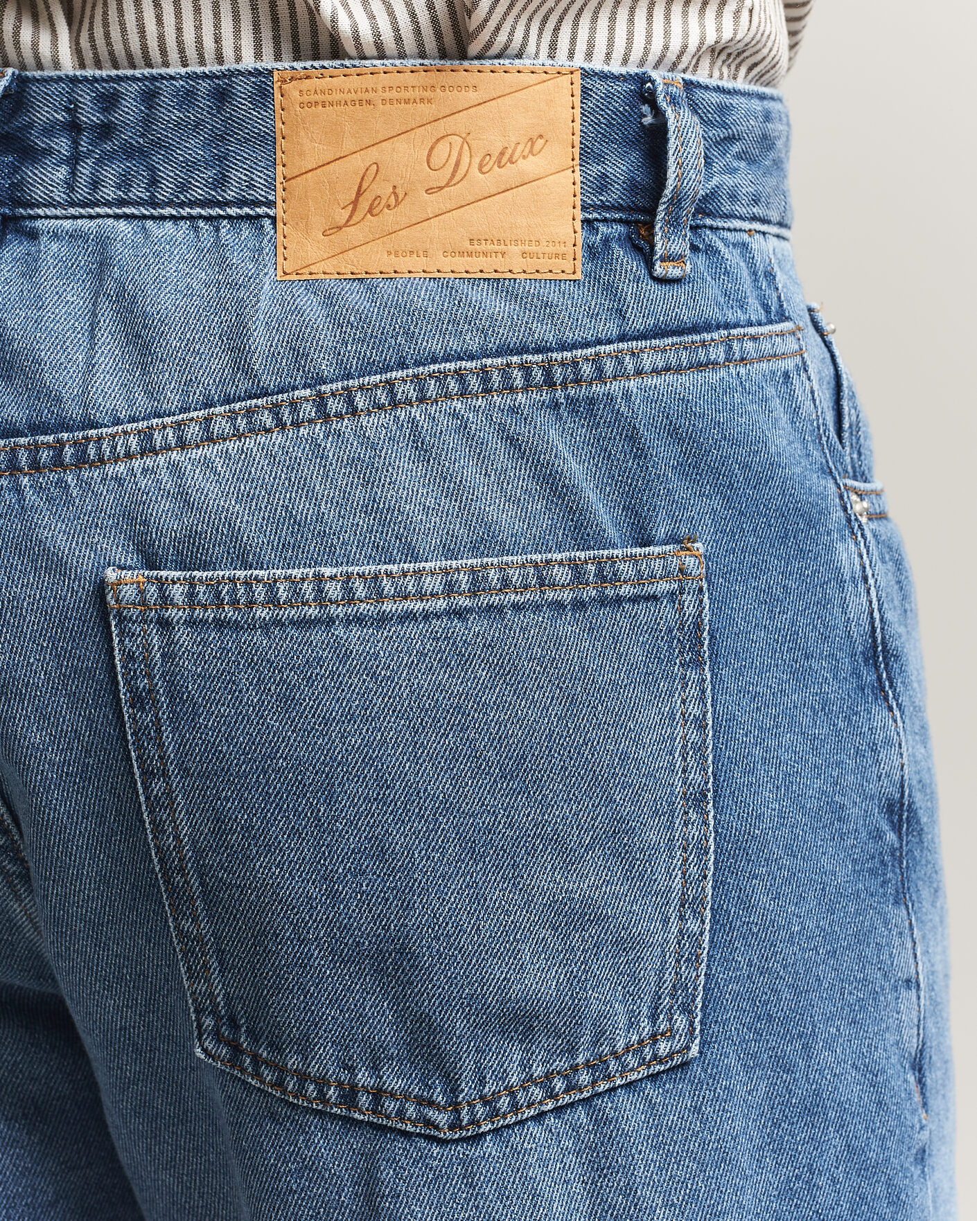 Mies | Housut | LES DEUX | Ryder Washed Jeans Medium Indigo Blue