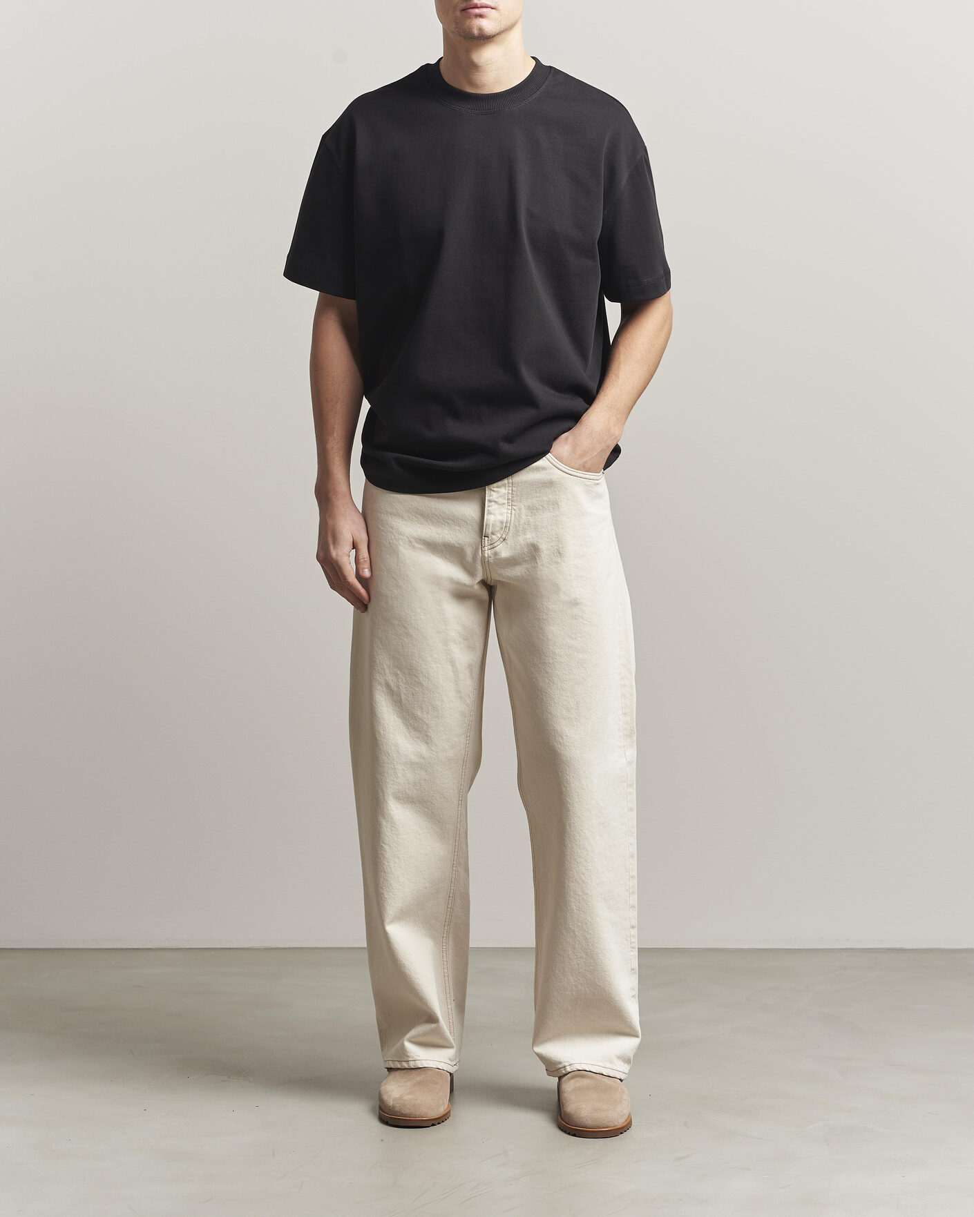 Mies | T-paidat | LES DEUX | Carl Heavyweight T-Shirt Black