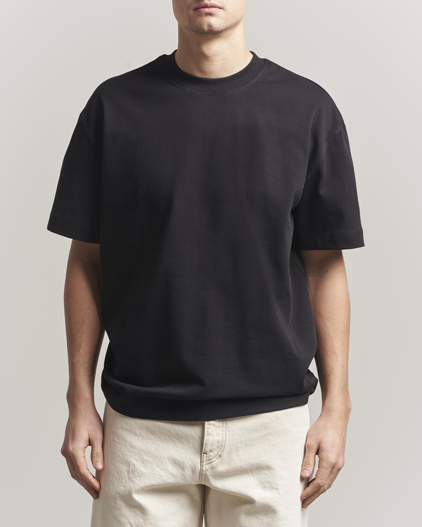 Mies | T-paidat | LES DEUX | Carl Heavyweight T-Shirt Black