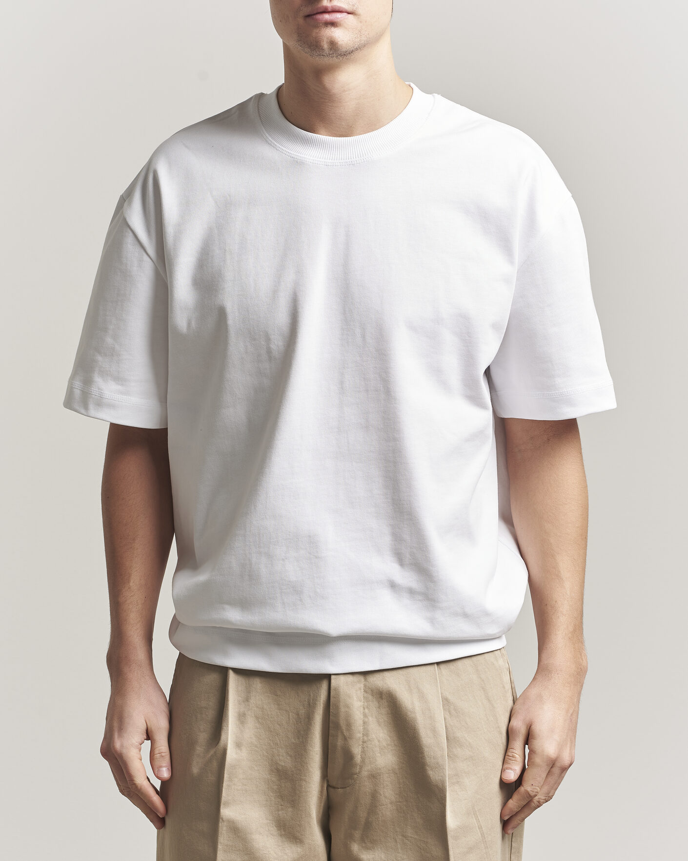 Mies | T-paidat | LES DEUX | Carl Heavyweight T-Shirt White
