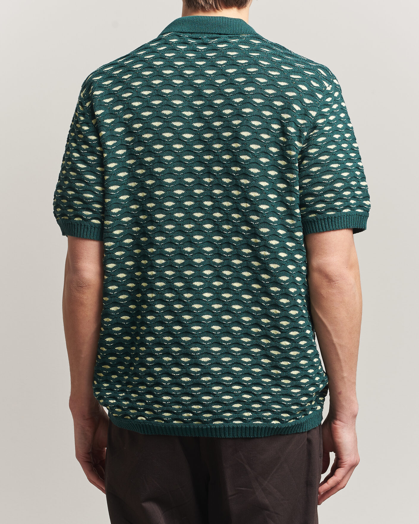 Mies | Pikeet | LES DEUX | Esmay Shell Knitted Polo Sea Moss Green