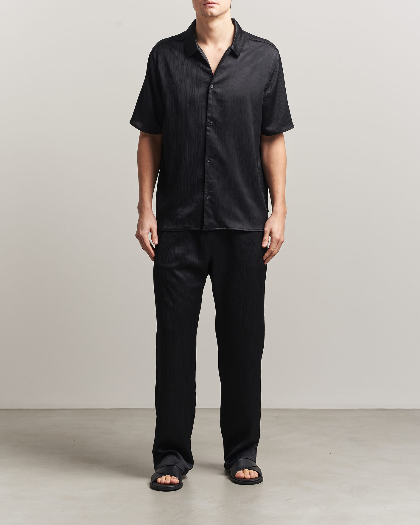 Mies | Housut | LES DEUX | Houston Plissé Pants Black