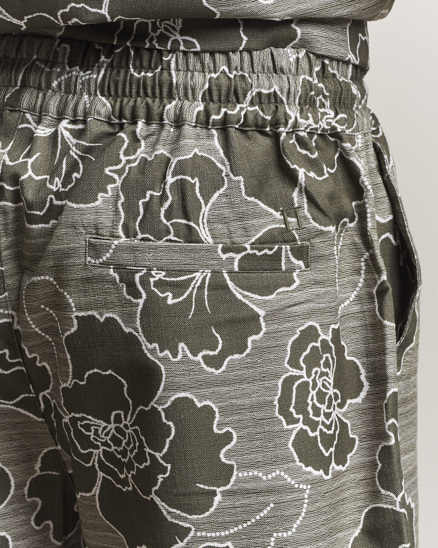 Mies | Shortsit | LES DEUX | Charlie Poppy AOP Shorts Olive Night