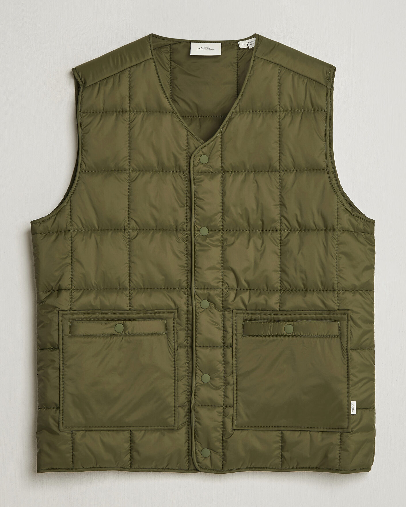 Mies | Ulkoliivit | LES DEUX | Matt Quilted Vest Olive Night