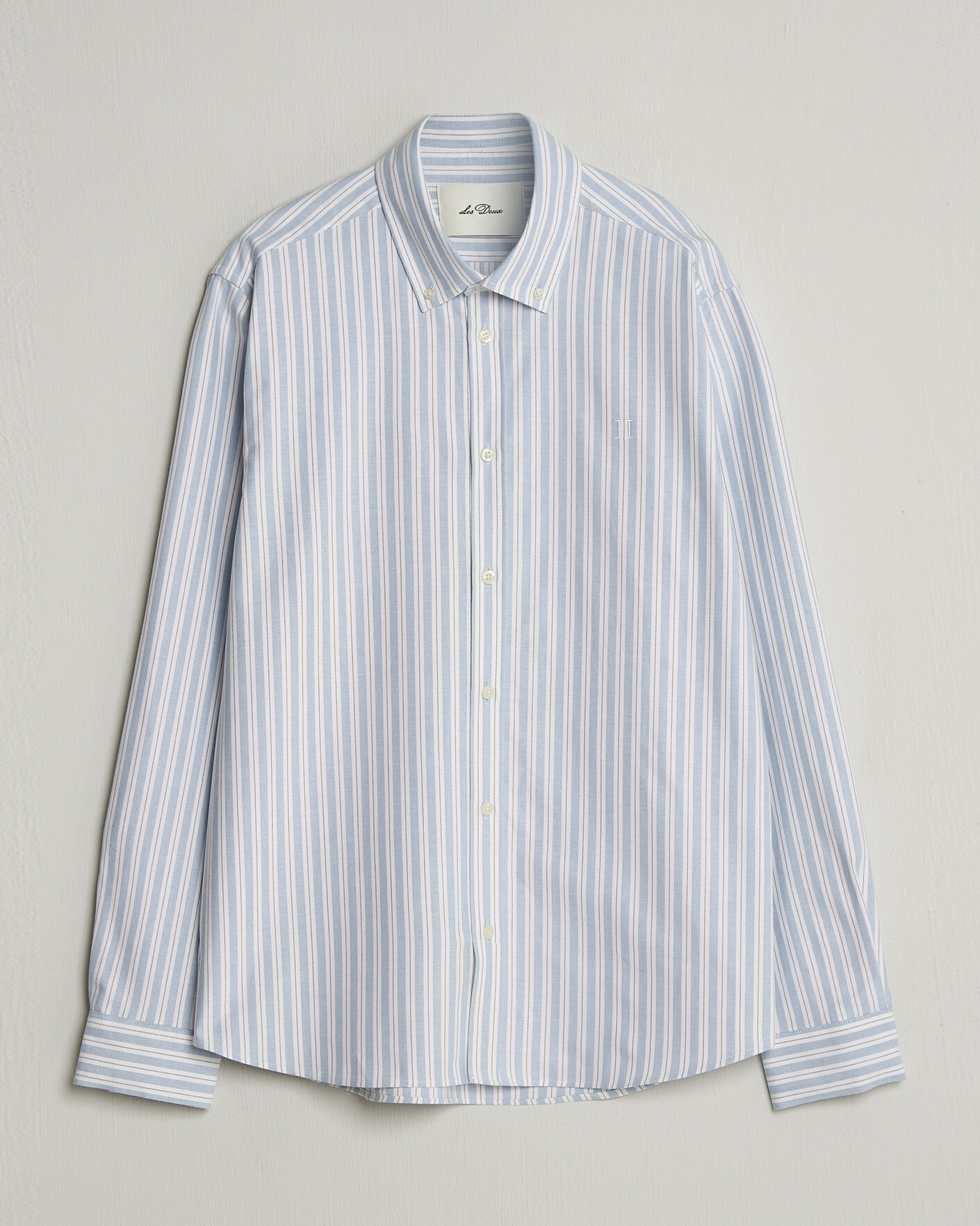Mies | Kauluspaidat | LES DEUX | Konrad Striped Oxford Shirt Allure Blue