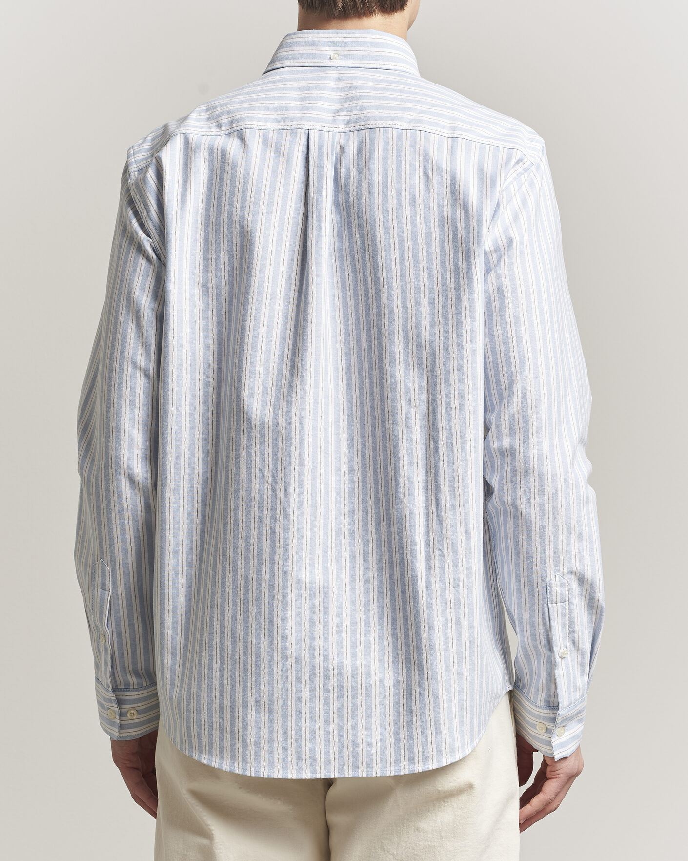 Mies | Kauluspaidat | LES DEUX | Konrad Striped Oxford Shirt Allure Blue